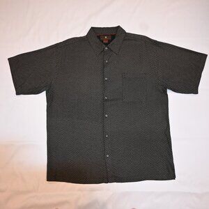 Men’s Toscano 100% Silk Short Sleeve Button Down Shirt